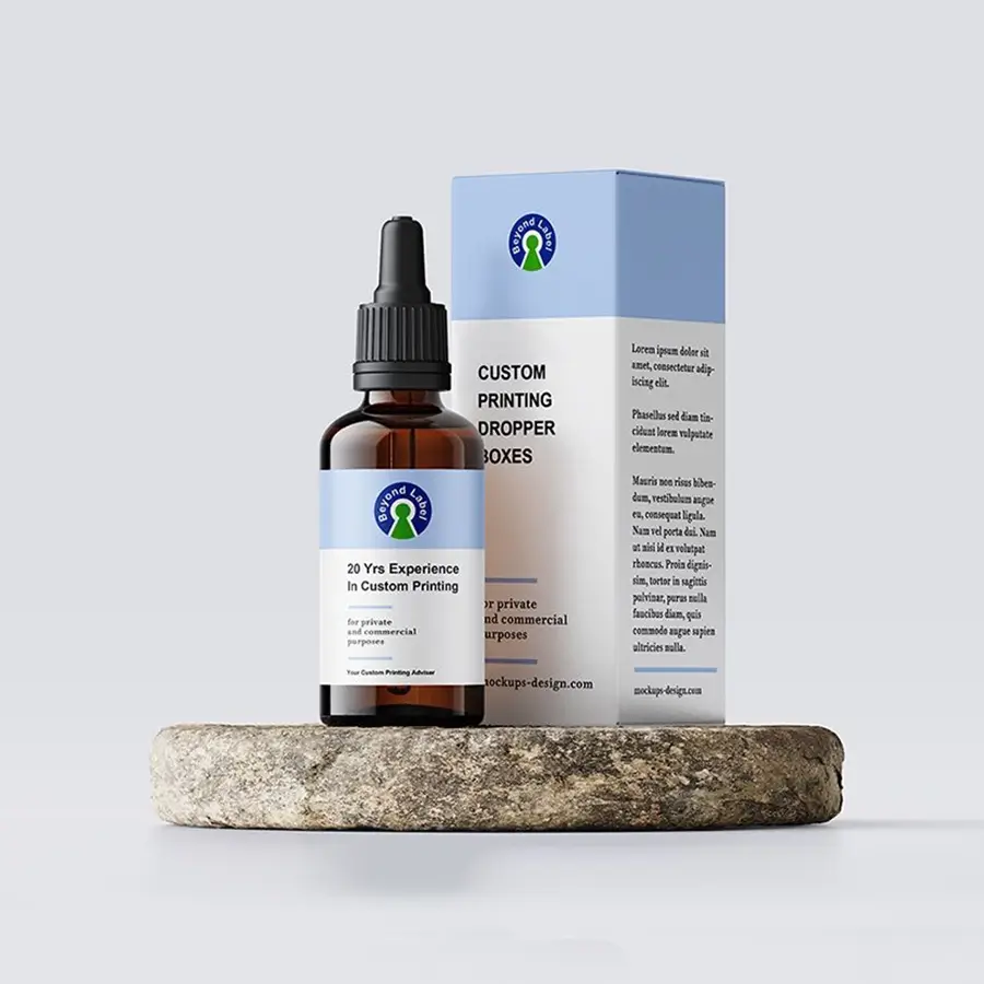 Cbd Boxes — custom cbd packaging by Packmio Close detail of the print finish on cbd boxes