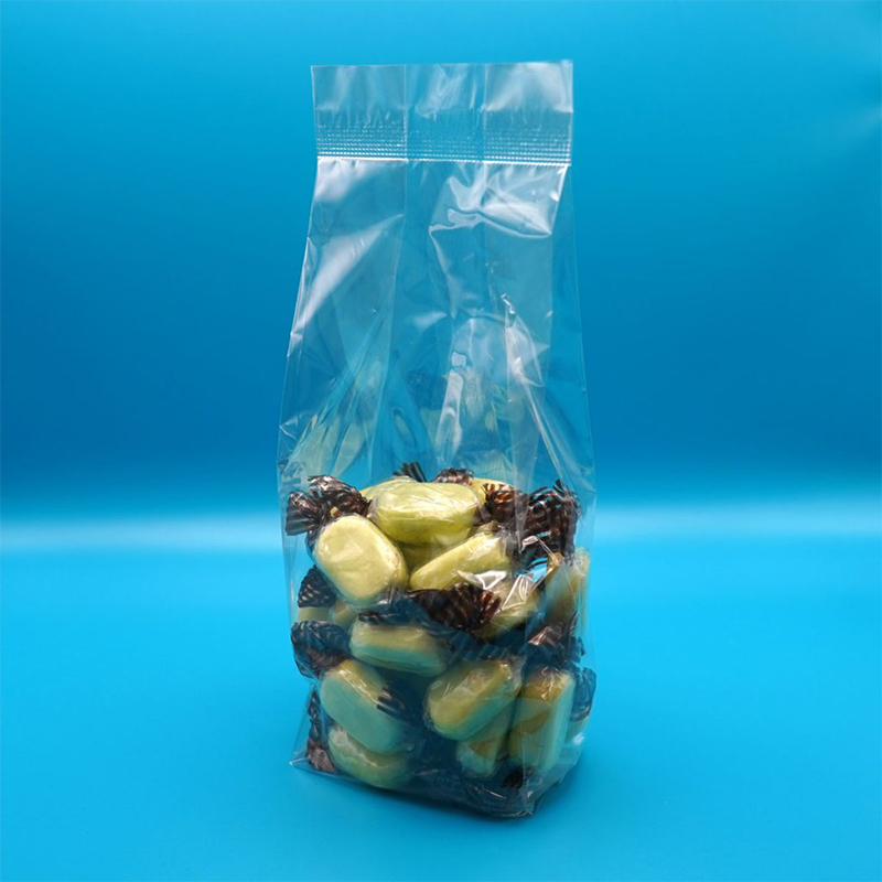 Cellophane Bags opened to show the inside print and construction