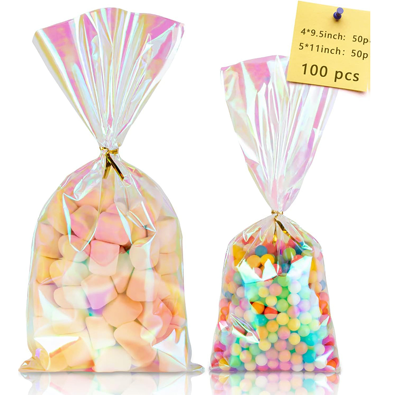 Cellophane Bags photographed at an angle to show the board thickness