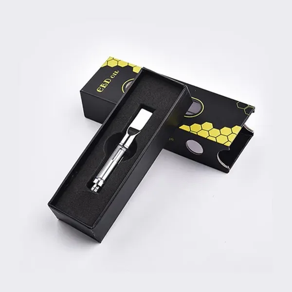 Child Resistant E Liquid Boxes opened to show the inside print and construction