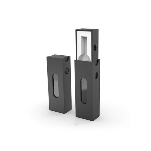 Child Resistant E Liquid Boxes — custom vape packaging by Packmio Child Resistant E Liquid Boxes opened to show the inside print and construction