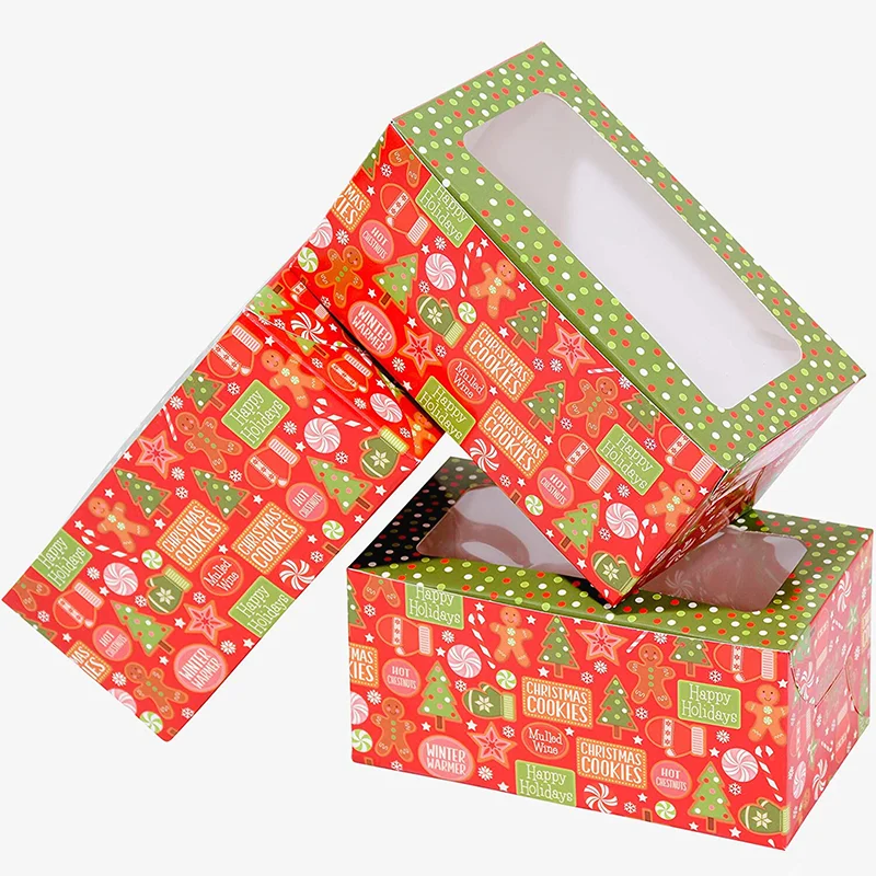 Christmas Bakery Boxes beside the product it was made to hold