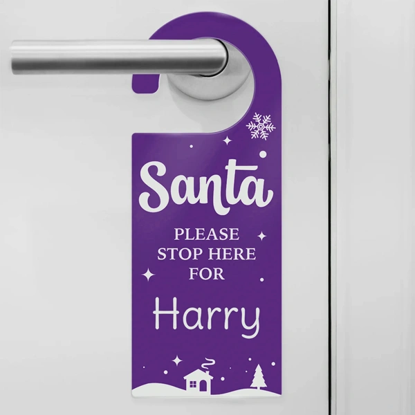 A stack of christmas door hanger in a custom size