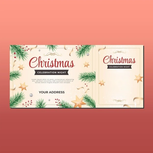 Christmas Ticket — custom tickets and passes by Packmio Christmas Ticket shown closed, printed to a customer's own artwork