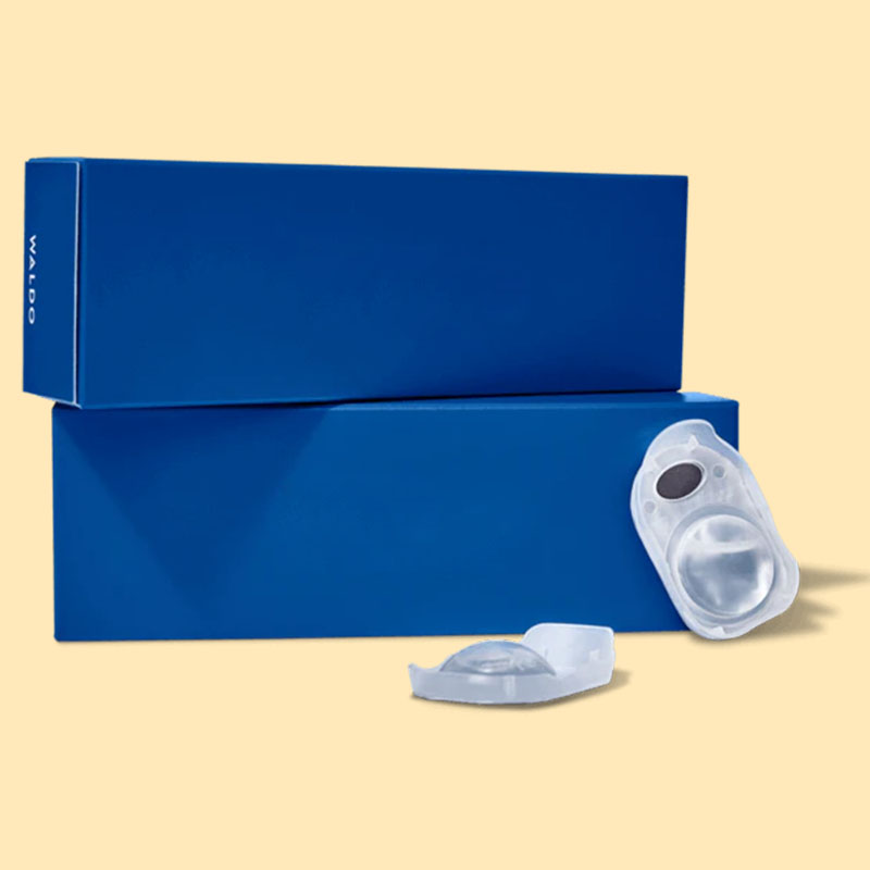 Contact Lens Boxes opened to show the inside print and construction