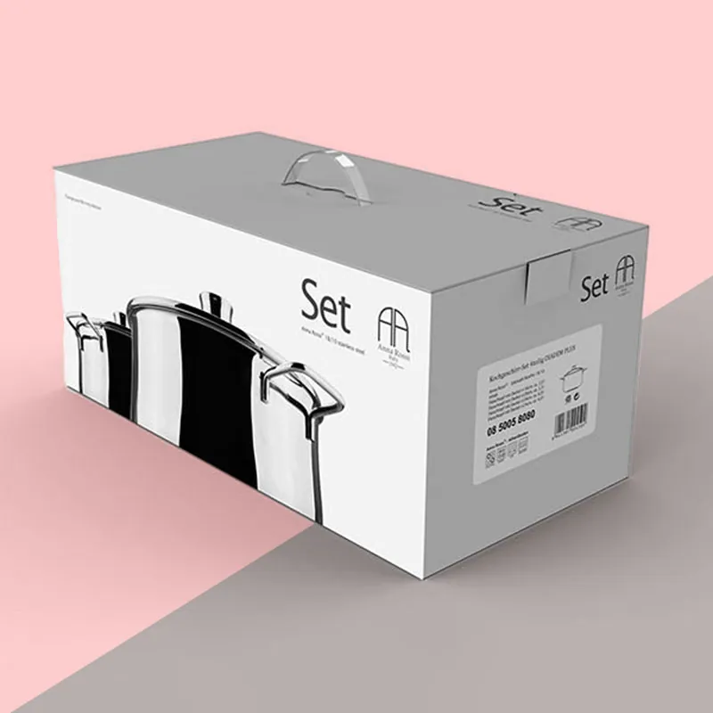Cookware Boxes — custom kitchenware boxes by Packmio Cookware Boxes beside the product it was made to hold