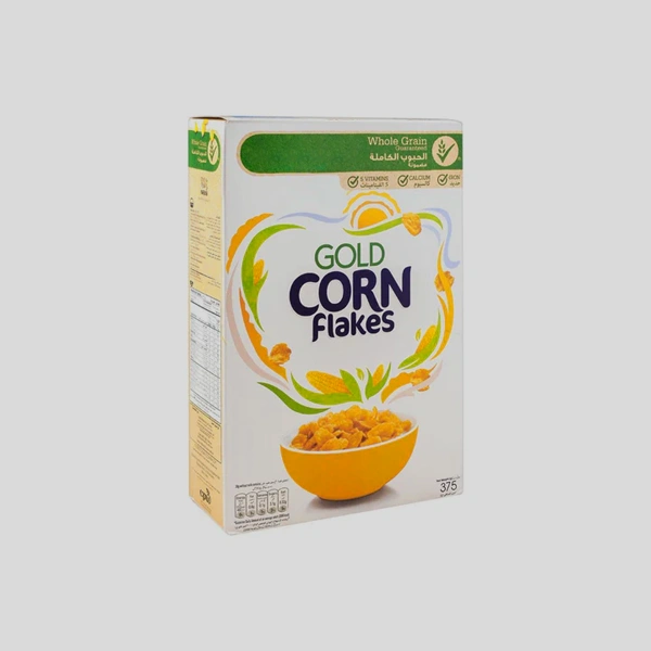 Corn Flakes Boxes — custom cereal boxes by Packmio Corn Flakes Boxes beside the product it was made to hold
