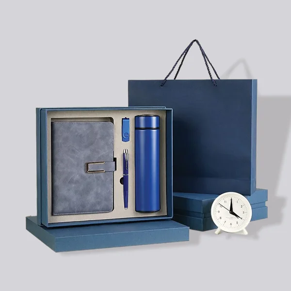 A stack of corporate gift boxes in a custom size