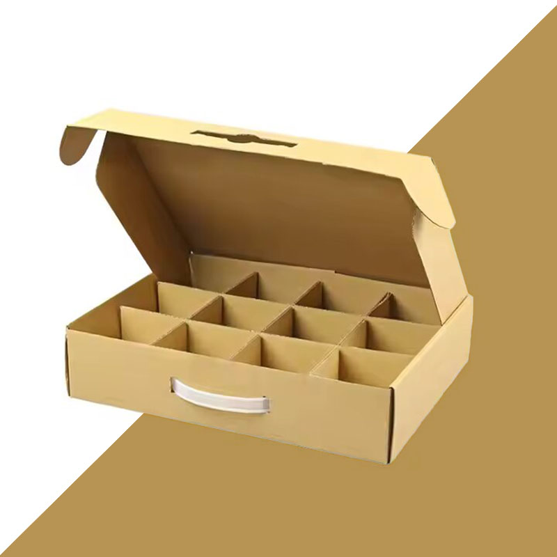 A stack of corrugated box dividers in a custom size