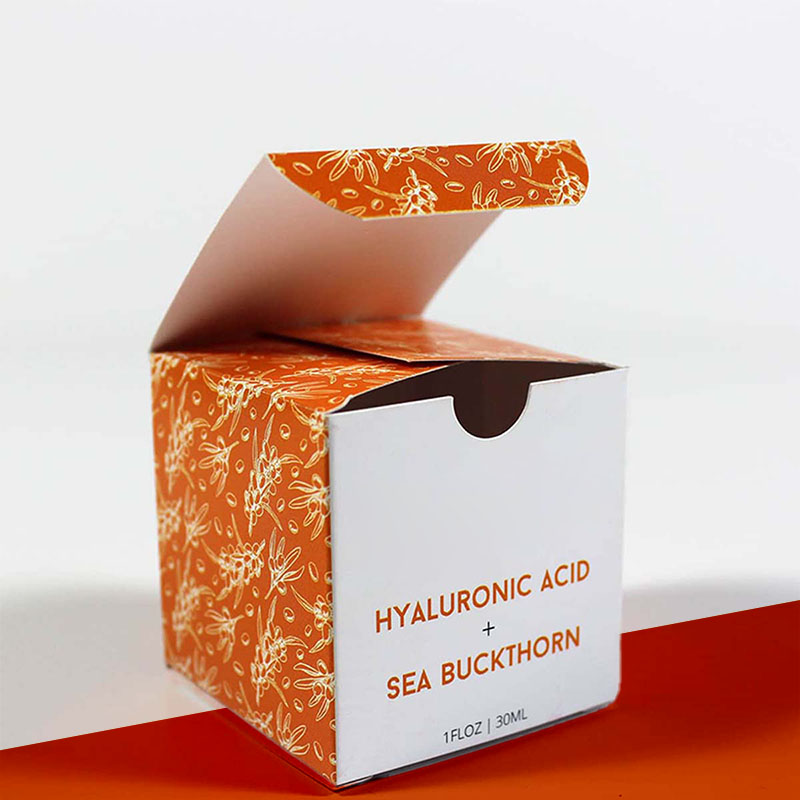 Cosmetic Boxes — custom cosmetic boxes by Packmio Cosmetic Boxes opened to show the inside print and construction