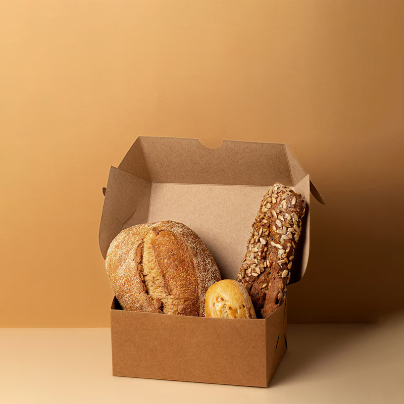 Croissant Boxes — custom bakery boxes by Packmio Close detail of the print finish on croissant boxes