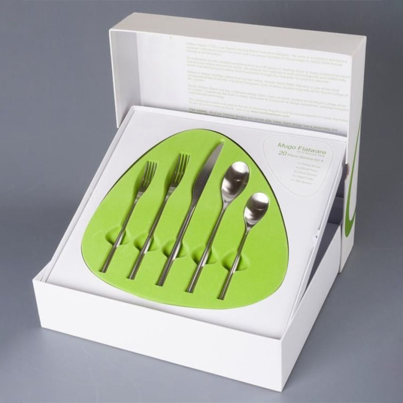 A stack of cutlery boxes in a custom size