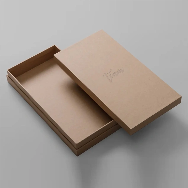 Debossed Paperboard Boxes opened to show the inside print and construction