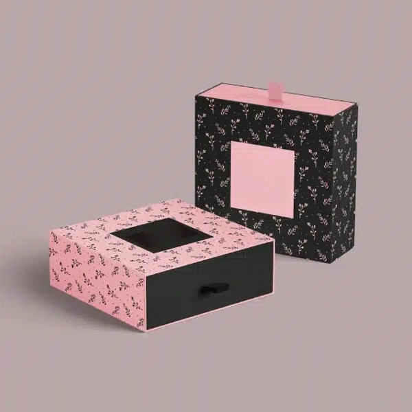 Designer Boxes — custom custom boxes by Packmio Designer Boxes beside the product it was made to hold