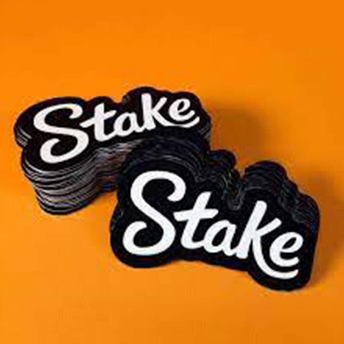 A stack of die cut stickers in a custom size