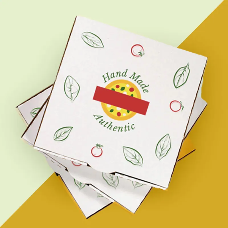 Digital Printed Pizza Boxes beside the product it was made to hold