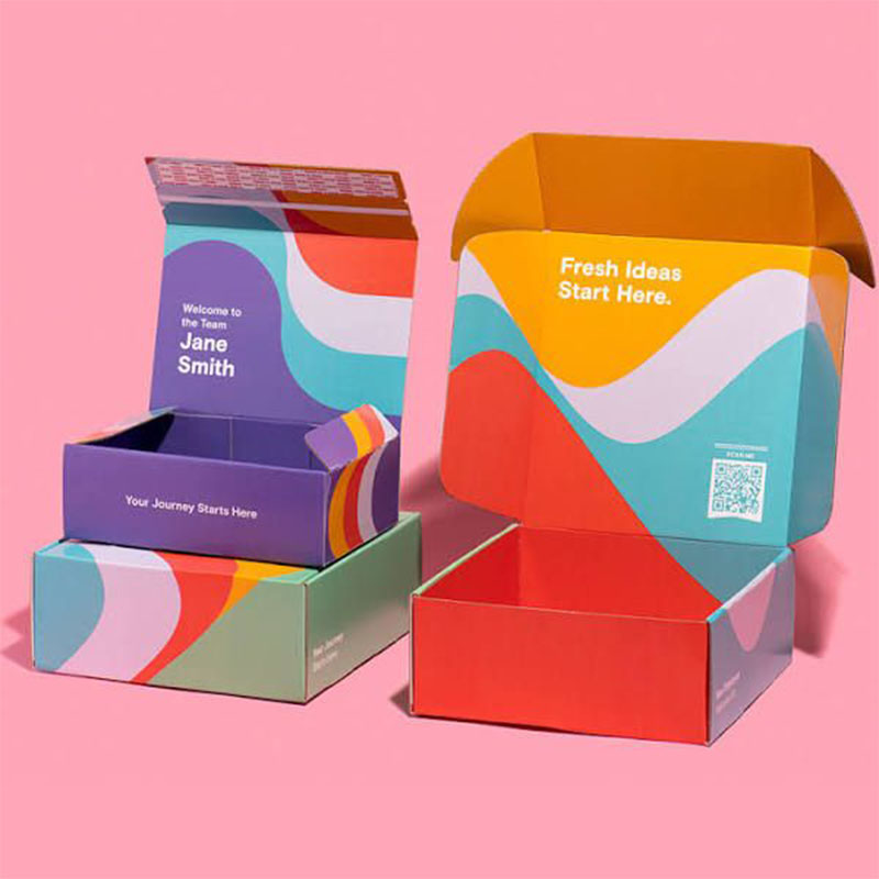 Display Mailer Boxes — custom display boxes by Packmio Close detail of the print finish on display mailer boxes