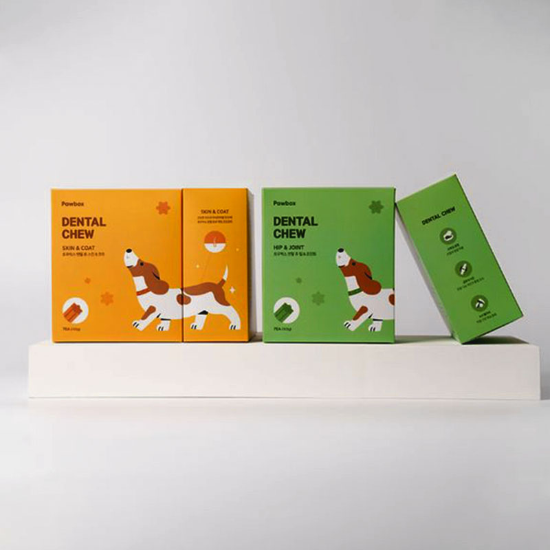 Dog Care Product Boxes opened to show the inside print and construction