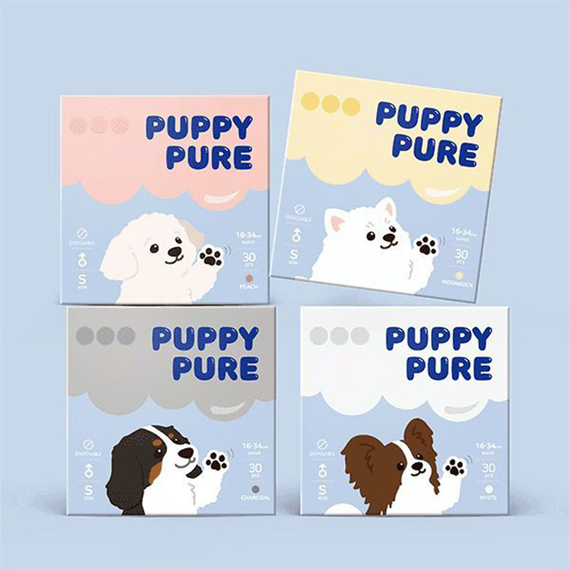 A stack of dog care product boxes in a custom size