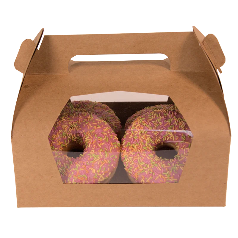 Donut Boxes — custom bakery boxes by Packmio Donut Boxes shown closed, printed to a customer's own artwork