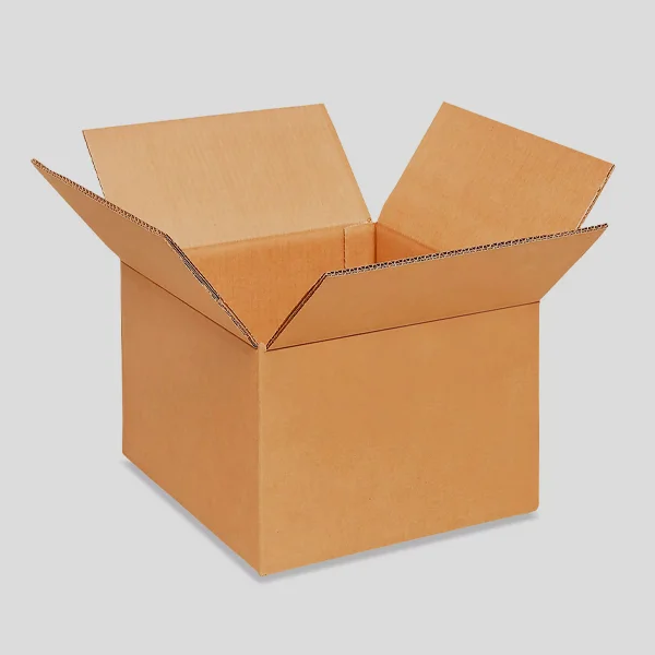 A stack of double wall corrugated boxes in a custom size