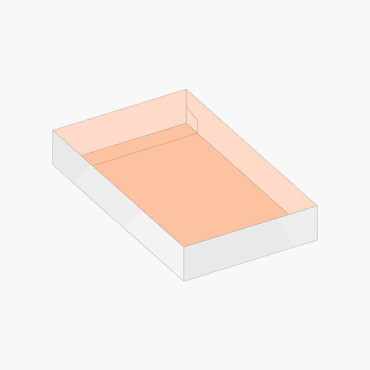 A stack of double wall trays in a custom size