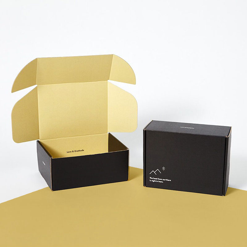 A stack of ear lock mailer boxes in a custom size