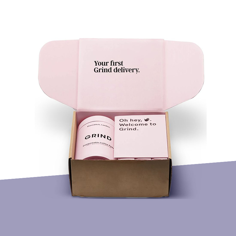 Ecommerce Product Boxes opened to show the inside print and construction