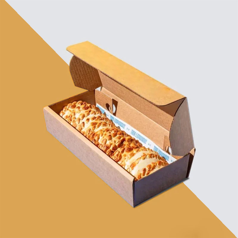Empanada Boxes — custom sandwich packaging by Packmio Empanada Boxes photographed at an angle to show the board thickness