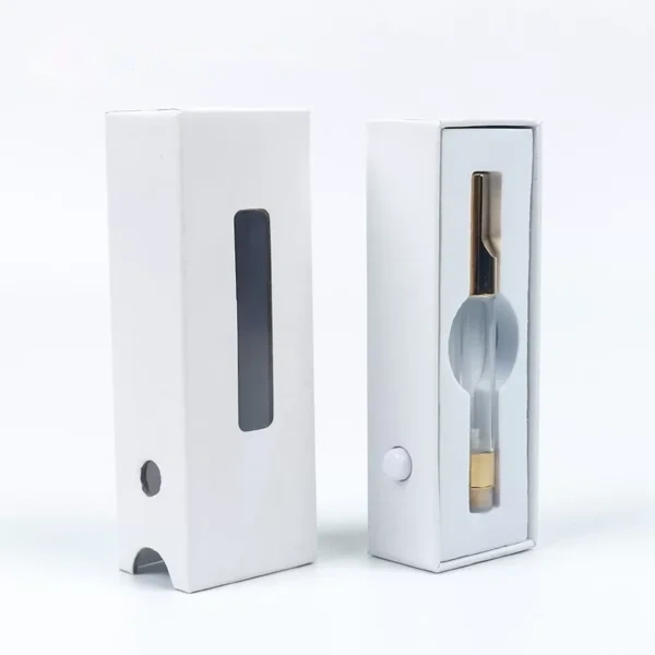 Empty Vape Cartridge Boxes — custom vape packaging by Packmio Empty Vape Cartridge Boxes photographed at an angle to show the board thickness