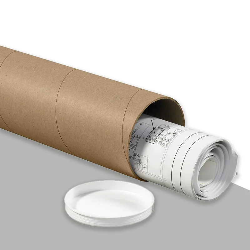 End Closures Paper Tubes — custom paper tubes by Packmio A stack of end closures paper tubes in a custom size