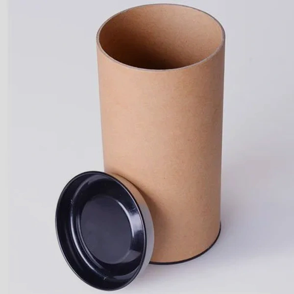 A stack of end closures paper tubes in a custom size