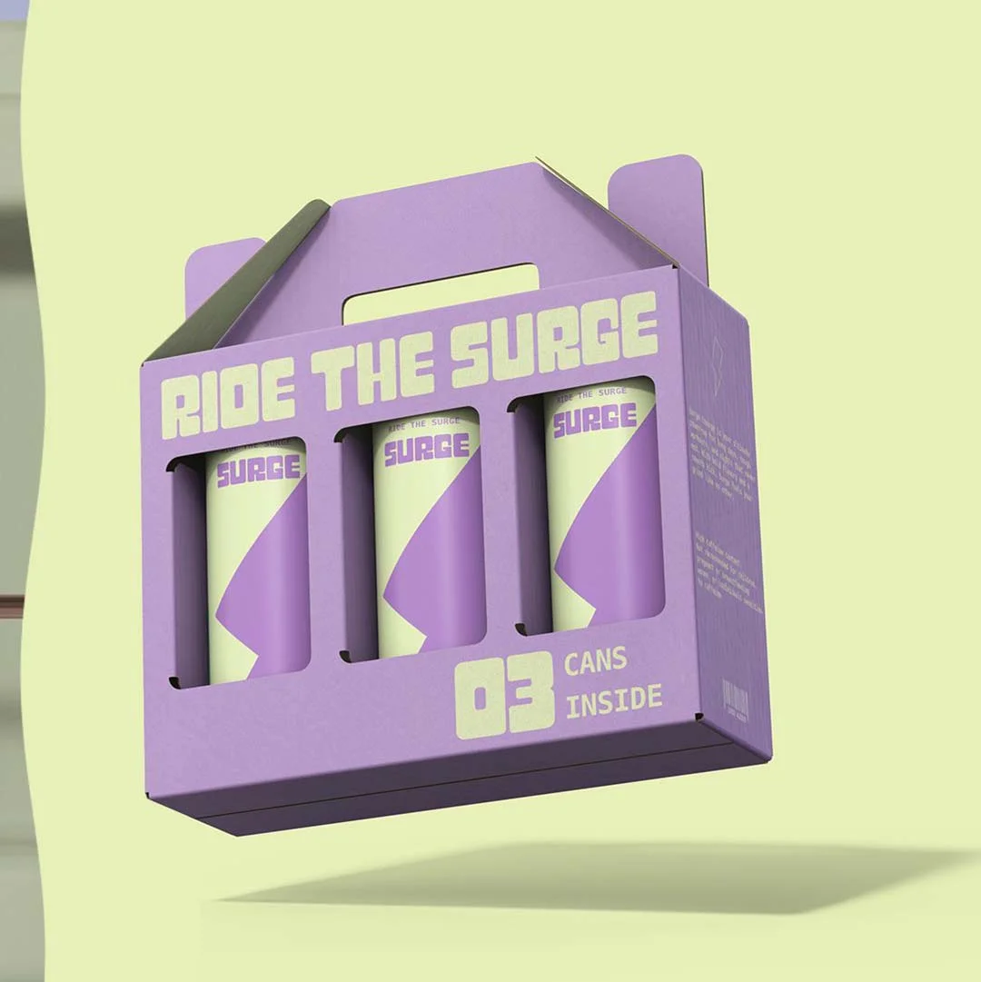 Energy Drink Boxes photographed at an angle to show the board thickness