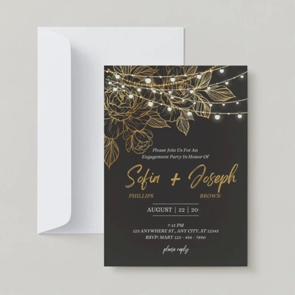 Engagement Invitation Cards — custom greeting cards by Packmio Close detail of the print finish on engagement invitation cards