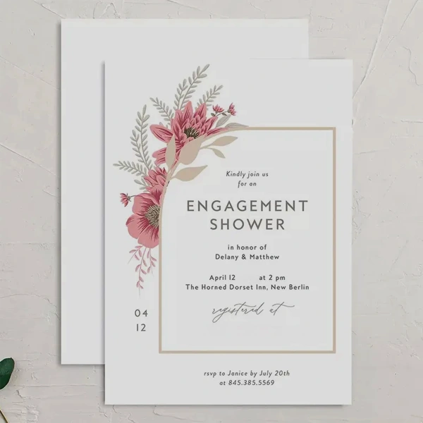 Engagement Invitation Cards — custom greeting cards by Packmio Engagement Invitation Cards in an alternative colorway