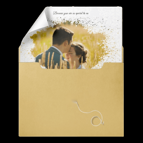 Engagement Invitation Cards — custom greeting cards by Packmio Engagement Invitation Cards in use, packed and ready to ship