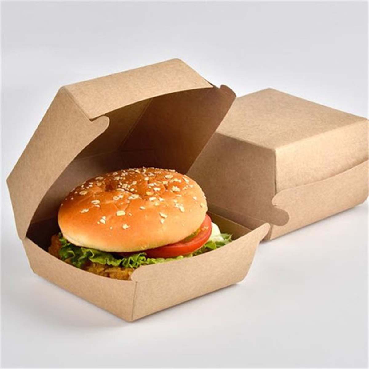 A stack of fast food boxes in a custom size