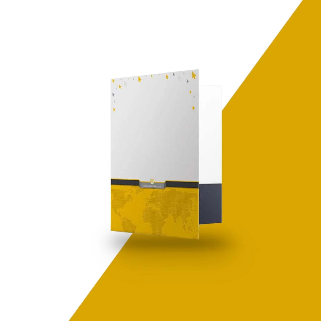 File Folders — custom stationery by Packmio Close detail of the print finish on file folders