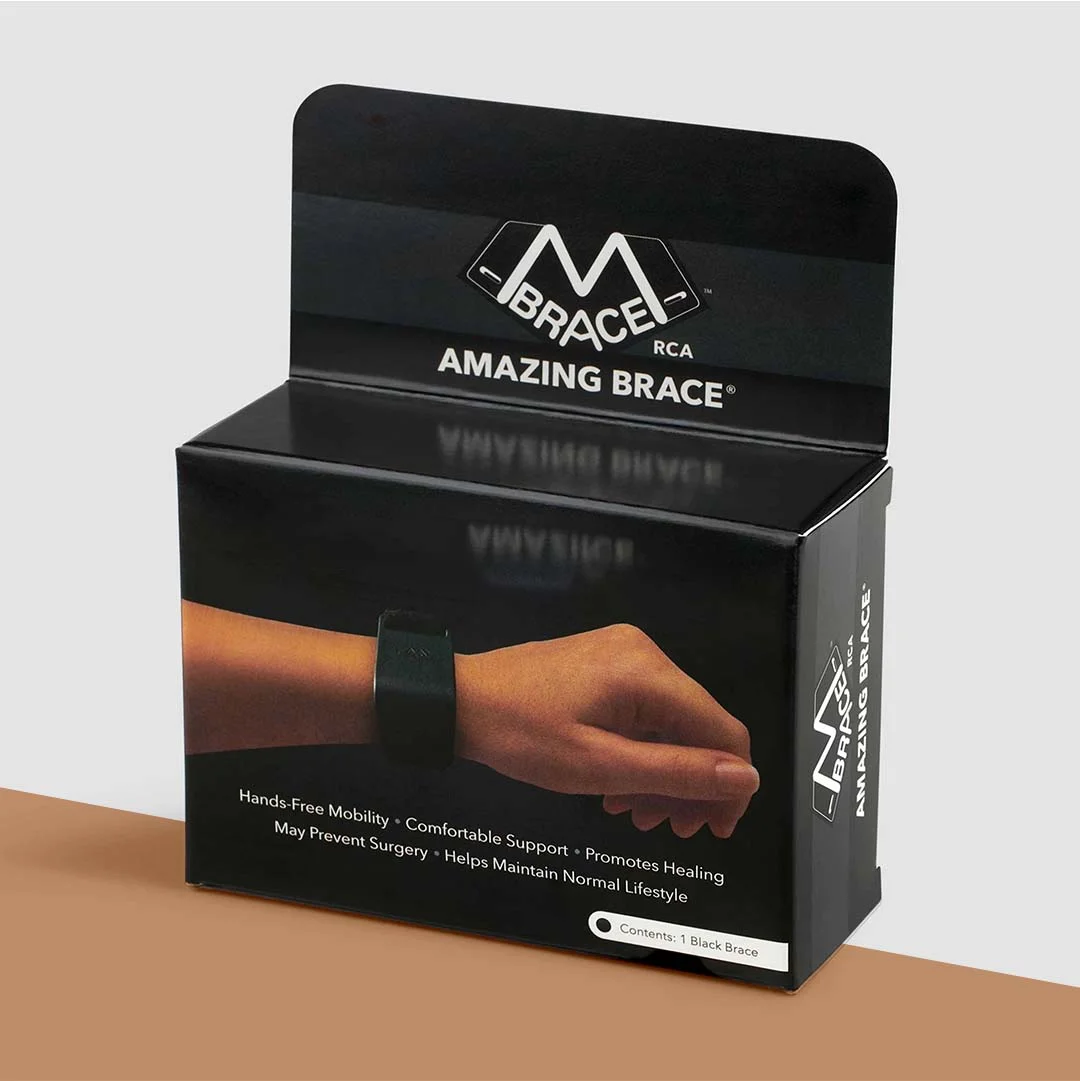 Five Panel Hanger Boxes — custom hanger boxes by Packmio Close detail of the print finish on five panel hanger boxes