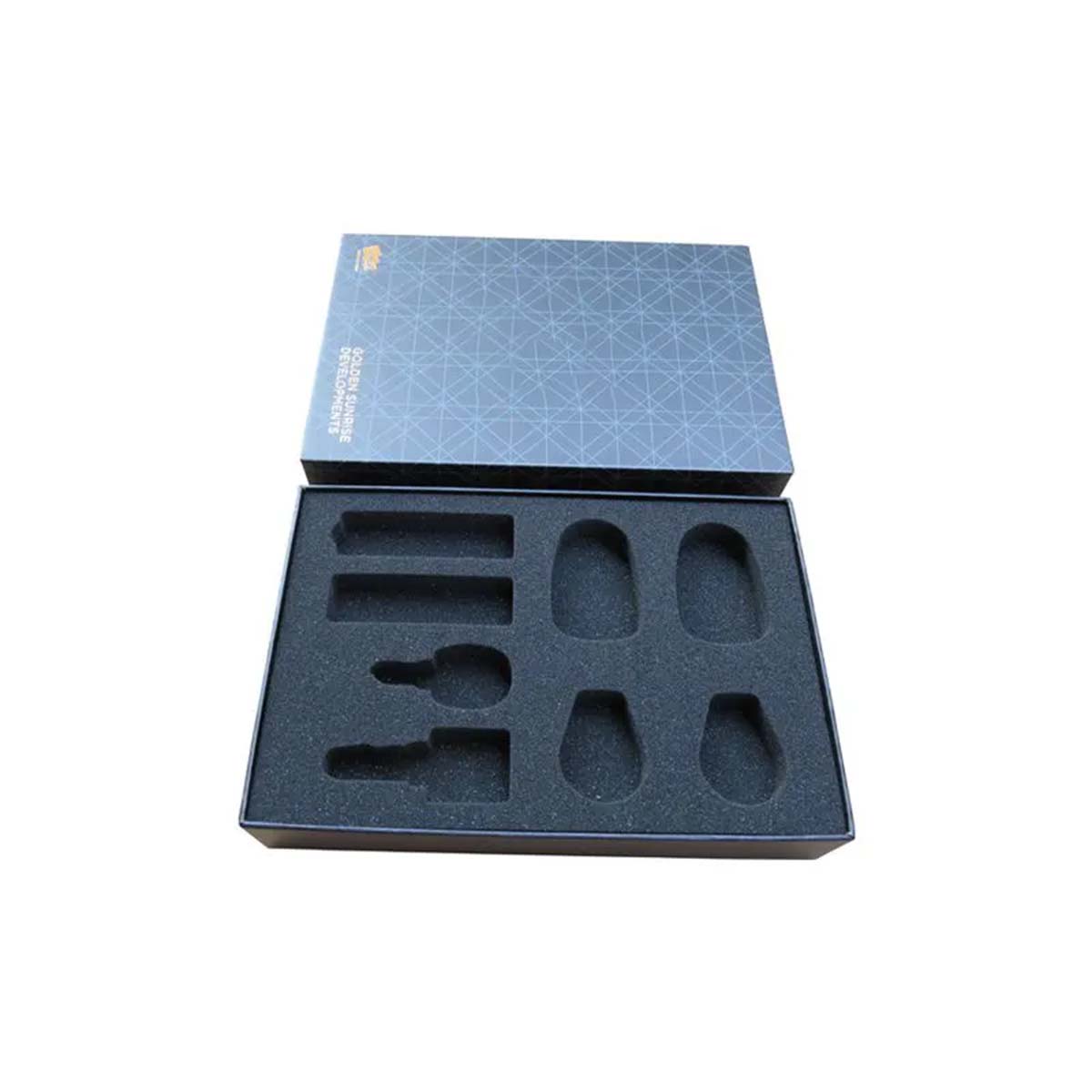 Foam Inserts — custom packaging inserts by Packmio Close detail of the print finish on foam inserts