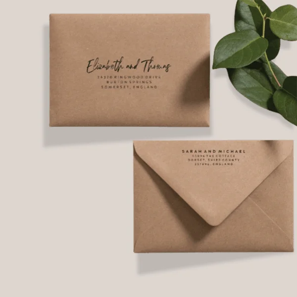 Folded Greeting Cards opened to show the inside print and construction
