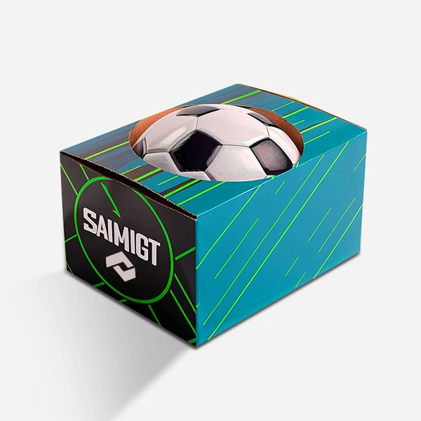 A stack of football boxes in a custom size