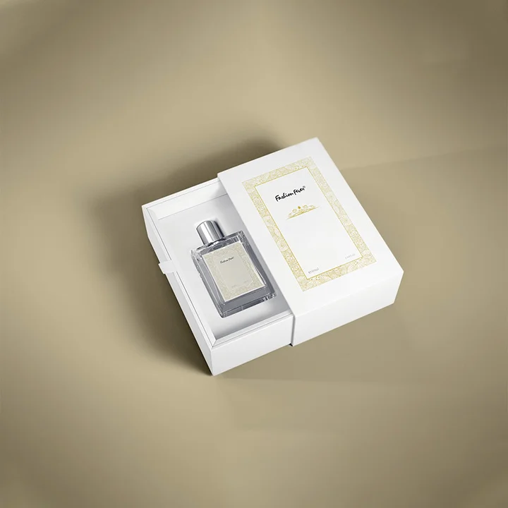 A stack of fragrance boxes in a custom size