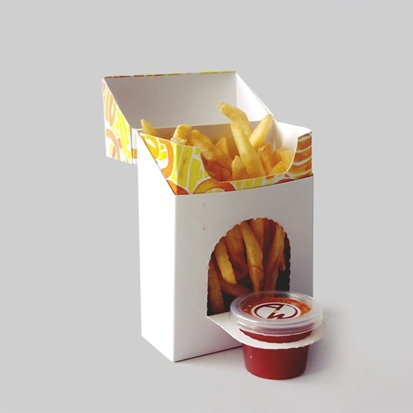 French Fries Boxes in use, packed and ready to ship