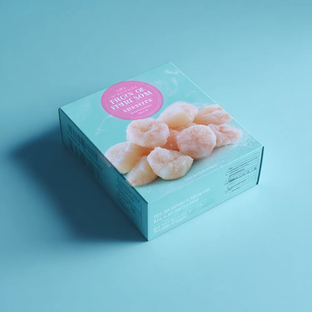 Frozen Food Boxes photographed at an angle to show the board thickness