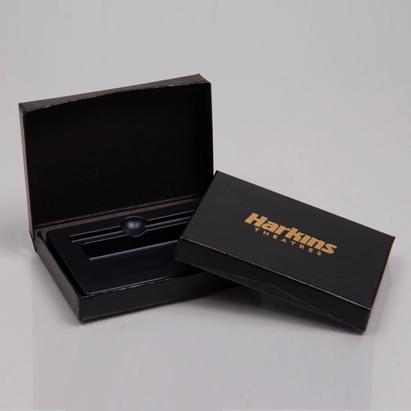 Gift Card Boxes opened to show the inside print and construction
