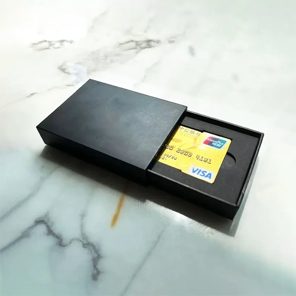 Gift Card Boxes photographed at an angle to show the board thickness