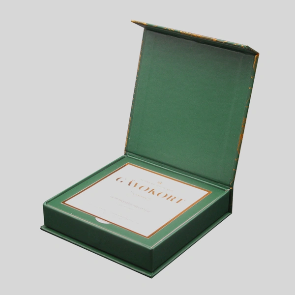 Greeting Card Boxes photographed at an angle to show the board thickness