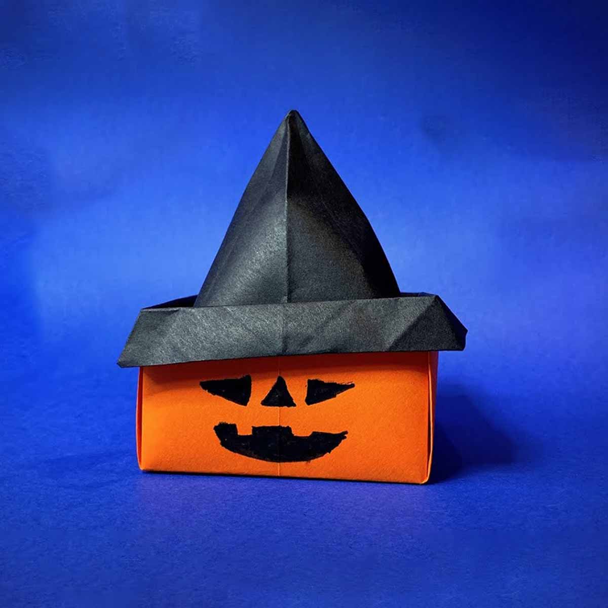 Halloween Candy Boxes opened to show the inside print and construction