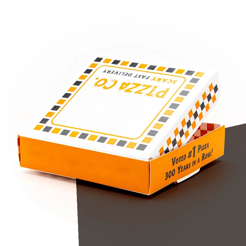 Halloween Pizza Boxes in use, packed and ready to ship